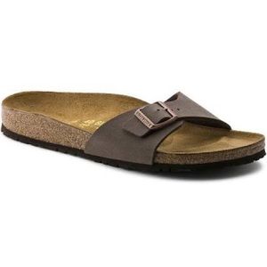 Birkenstock Madrid Sing Strap in Nubuck (Brown)